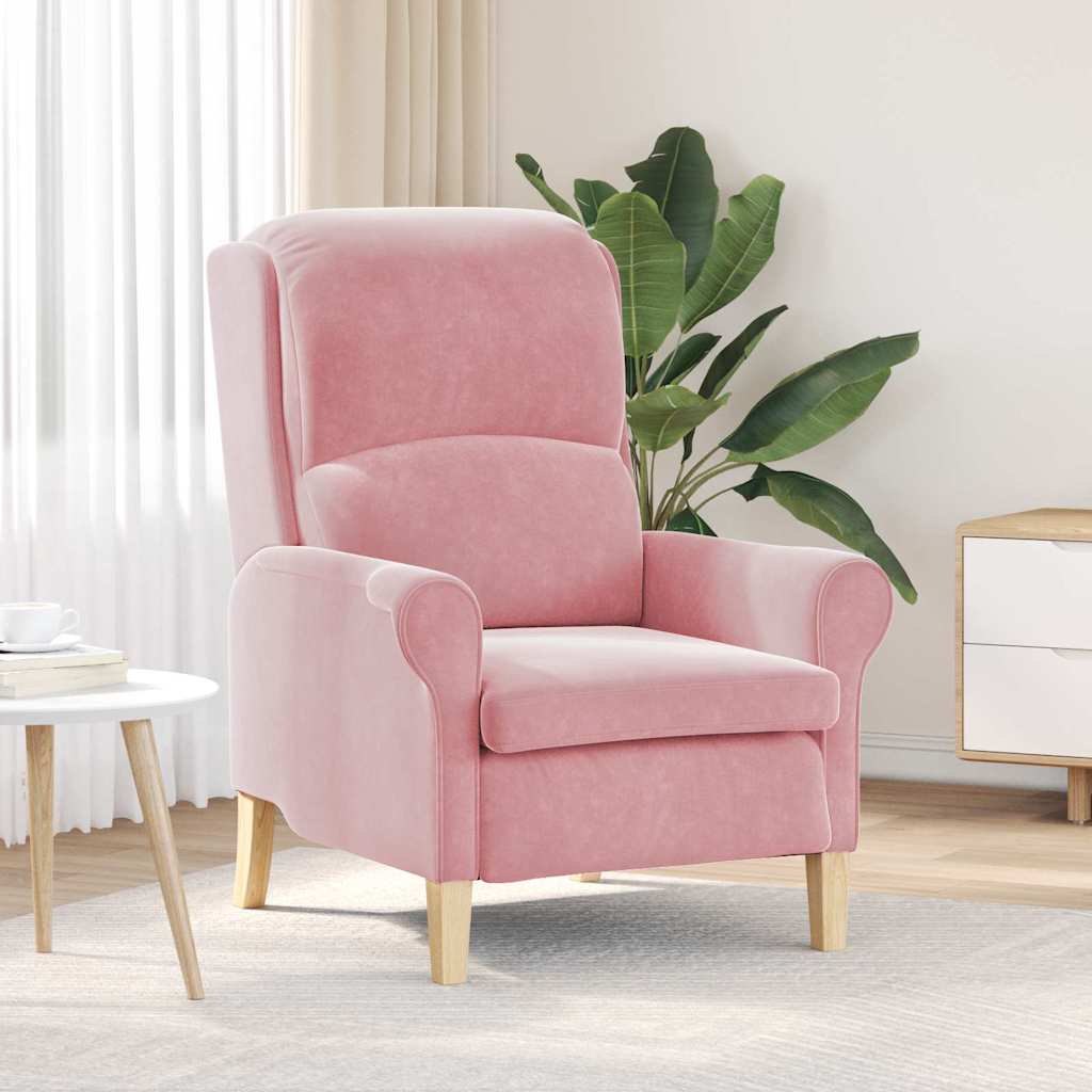 fauteuil Rose 76 x 94 x 102 cm Velours - XIOS