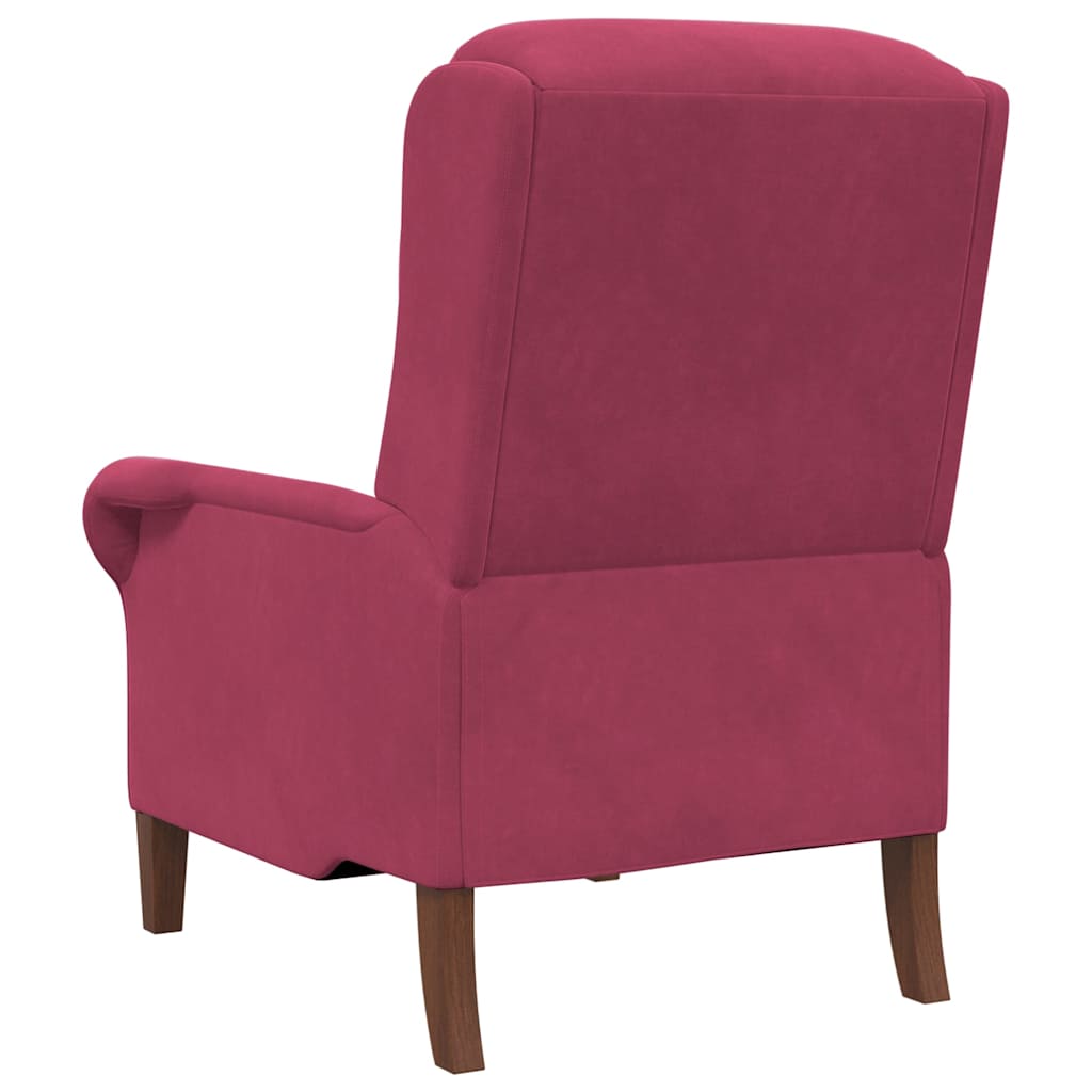 fauteuil Rouge bordeaux Velours - XIOS