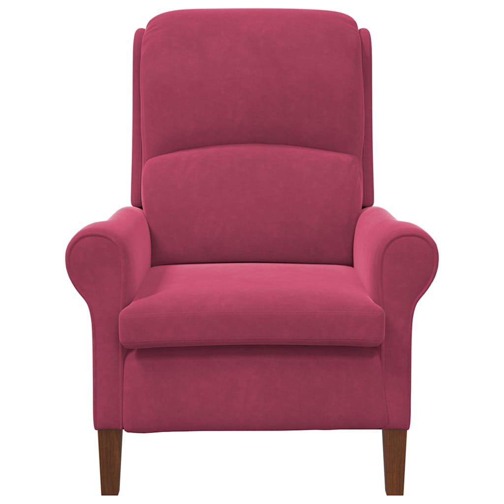 fauteuil Rouge bordeaux Velours - XIOS