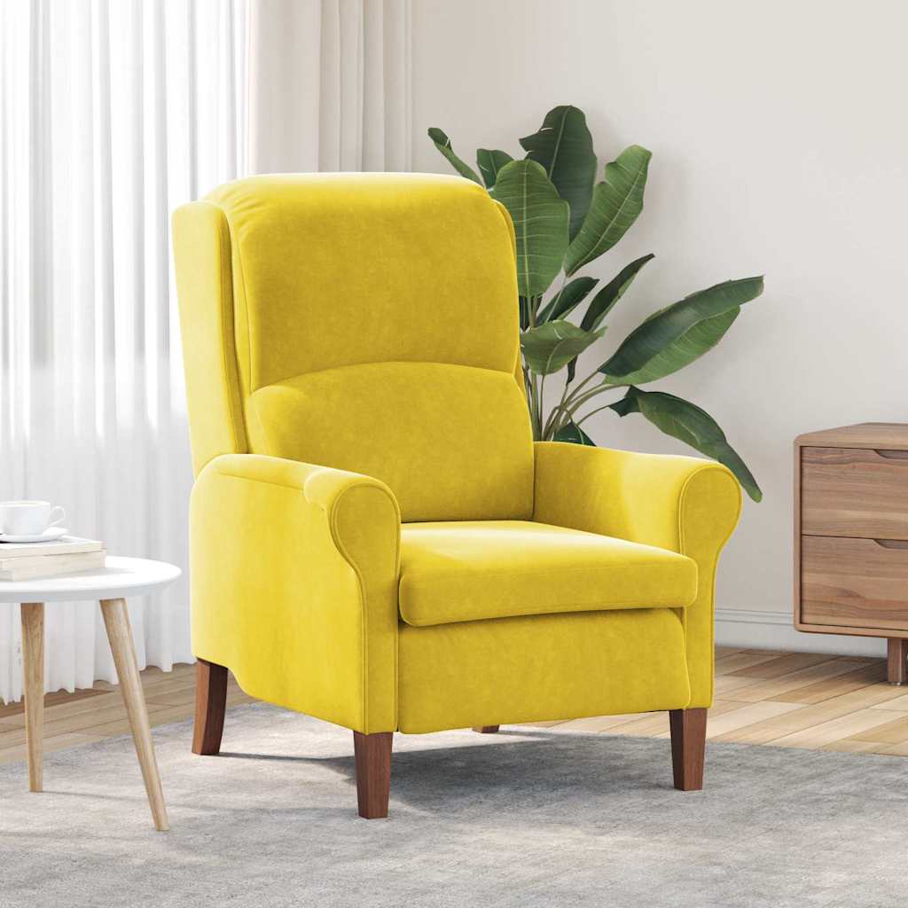 fauteuil Jaune Velours - XIOS