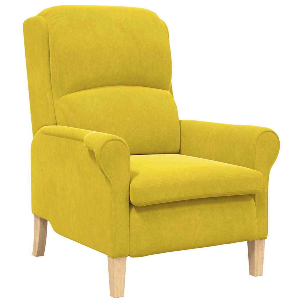 fauteuil Jaune 76 x 94 x 102 cm Velours - XIOS