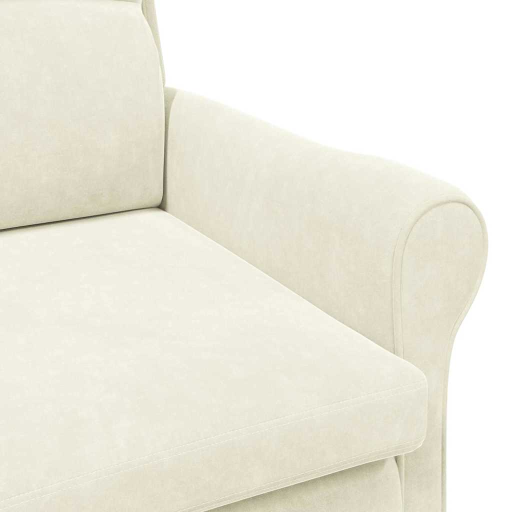 fauteuil Crème Velours - XIOS