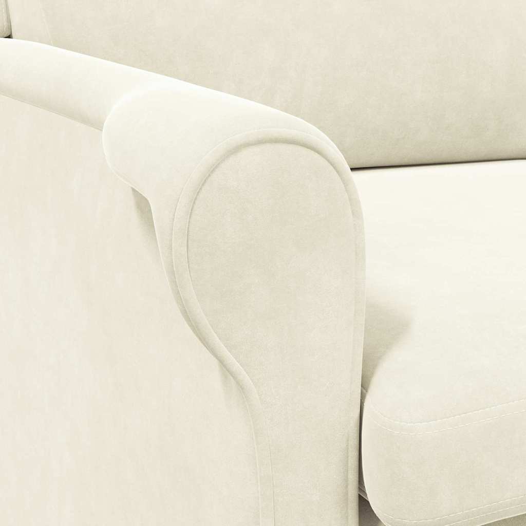 fauteuil Crème Velours - XIOS