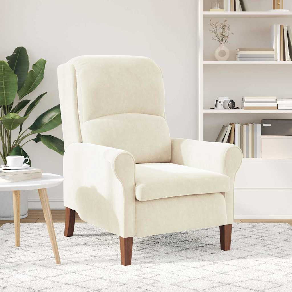 fauteuil Crème Velours - XIOS