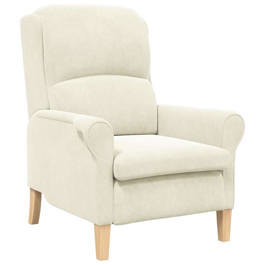 fauteuil Crème 76 x 94 x 102 cm Velours - XIOS