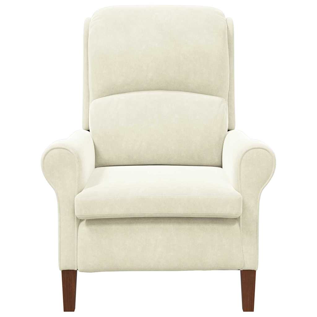 fauteuil Crème Velours - XIOS