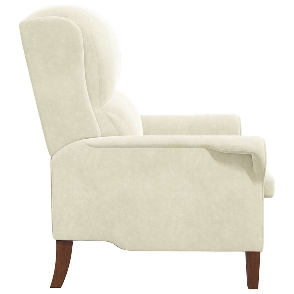 fauteuil Crème Velours - XIOS