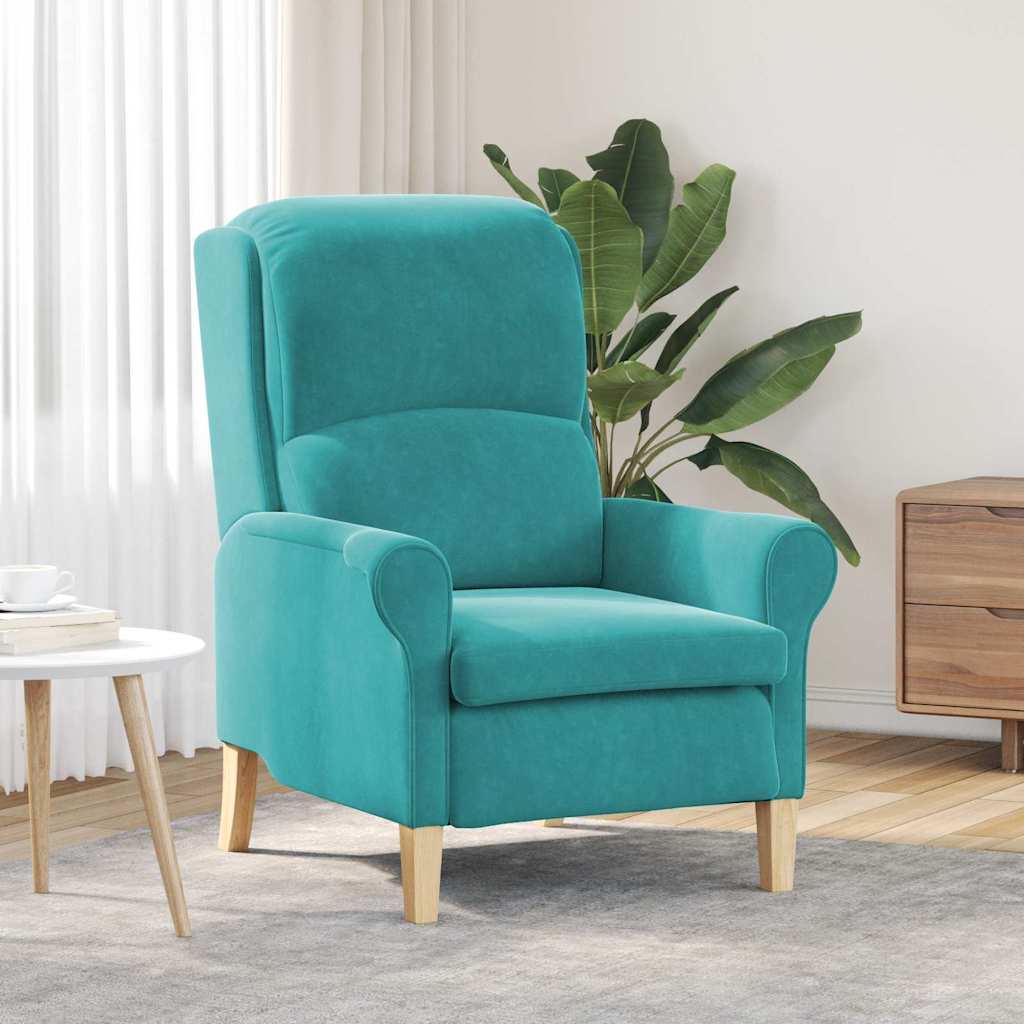 fauteuil Turquoise 76 x 94 x 102 cm Velours - XIOS