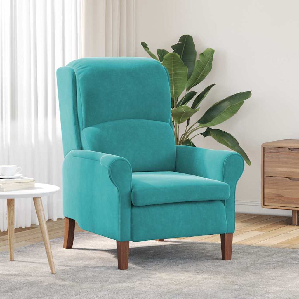 fauteuil Turquoise Velours - XIOS