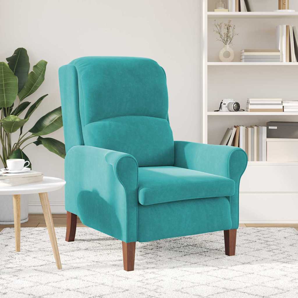 fauteuil Turquoise Velours - XIOS