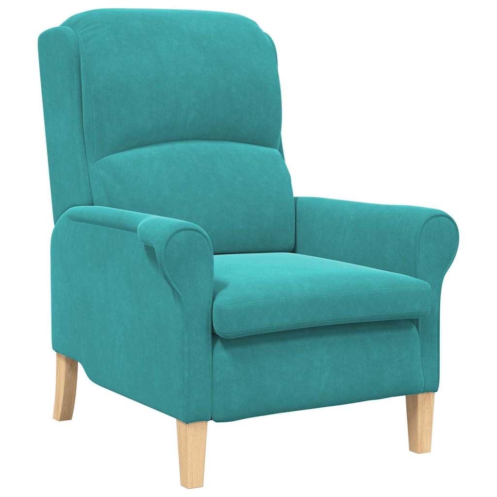 fauteuil Turquoise 76 x 94 x 102 cm Velours - XIOS
