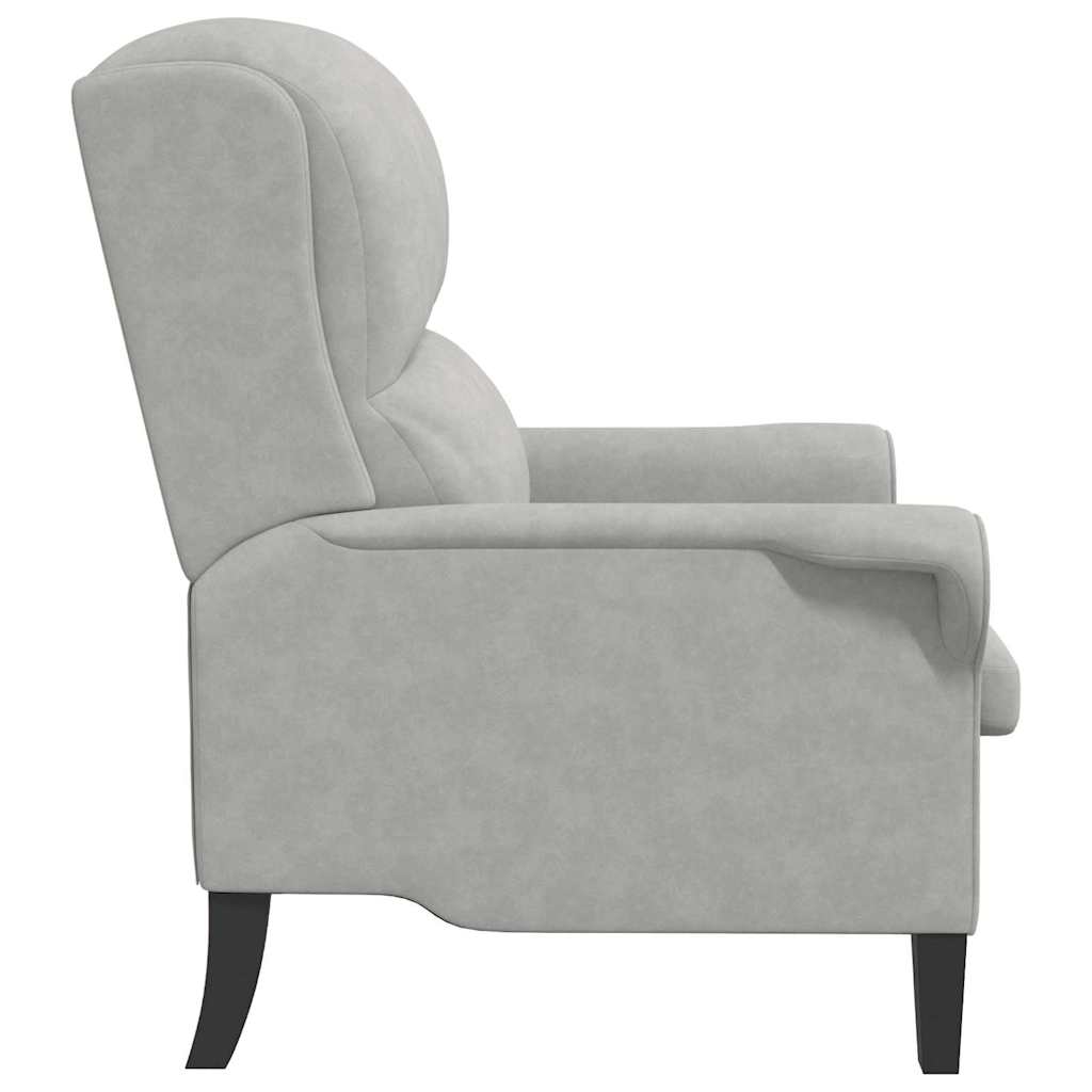 fauteuil Gris clair 76 x 94 x 102 cm Microfibre - XIOS