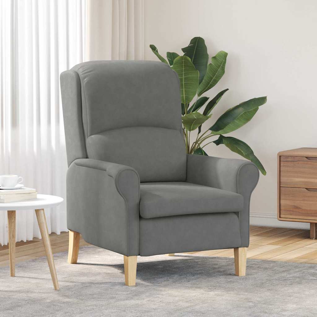 fauteuil Gris foncé 76 x 94 x 102 cm Microfibre - XIOS