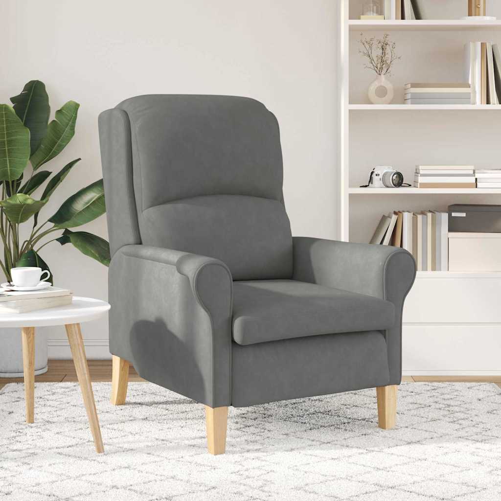 fauteuil Gris foncé 76 x 94 x 102 cm Microfibre - XIOS
