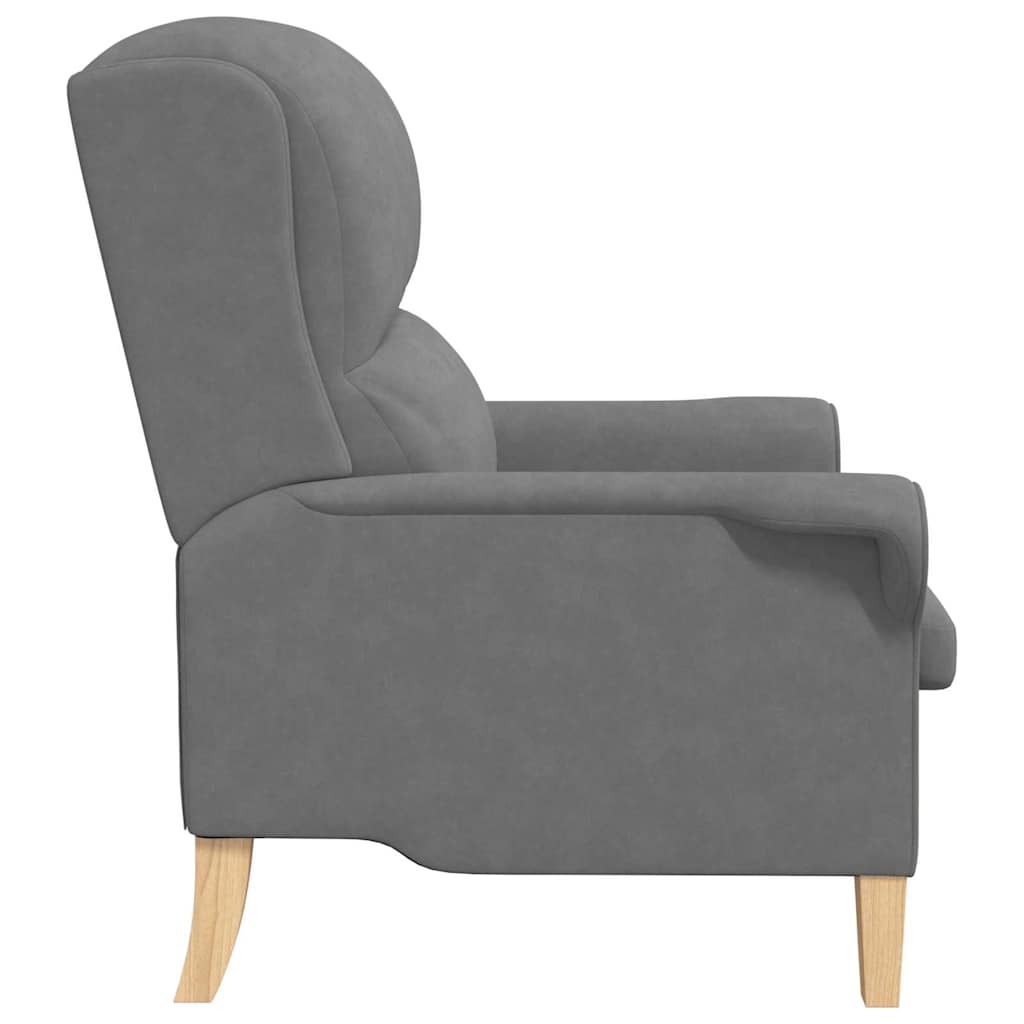 fauteuil Gris foncé 76 x 94 x 102 cm Microfibre - XIOS