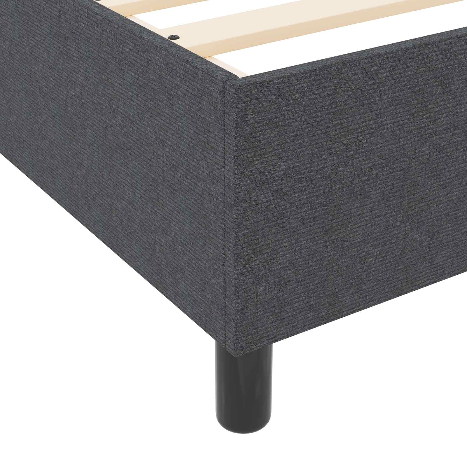 Cadre de lit plateforme Gris foncé 90 x 200 cm tissu - XIOS