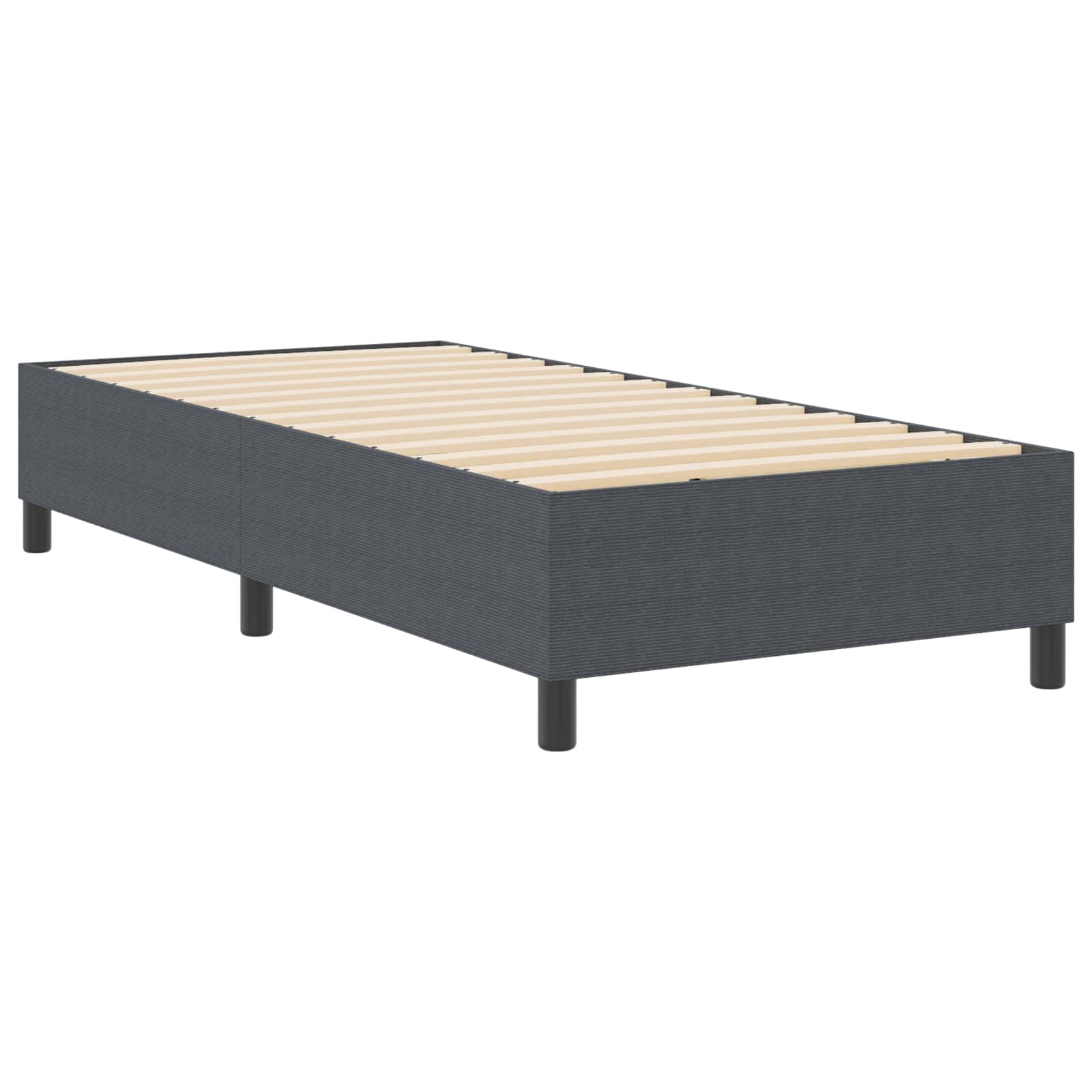 Cadre de lit plateforme Gris foncé 90 x 200 cm tissu - XIOS