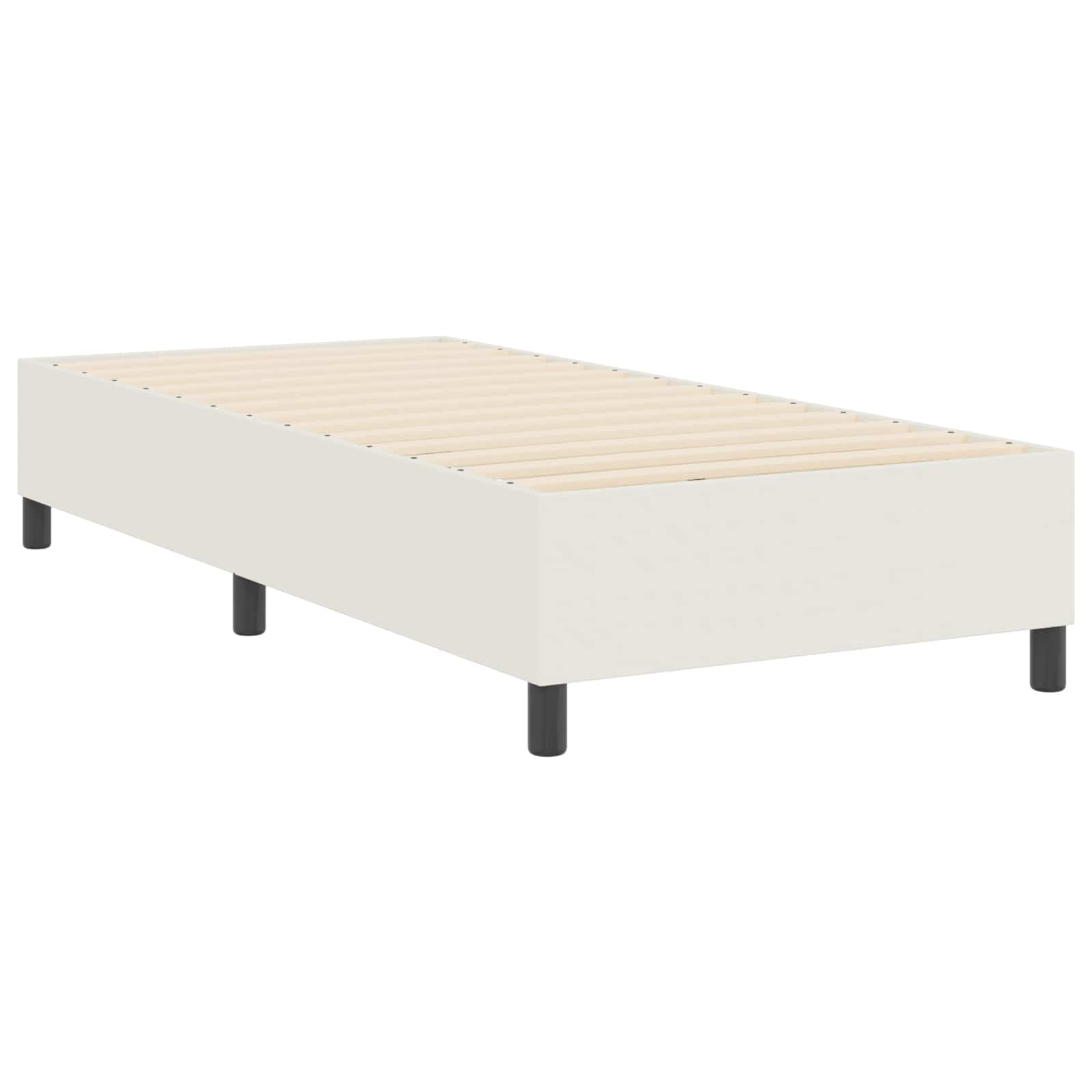 Cadre de lit plateforme Crème 90 x 200 cm tissu - XIOS