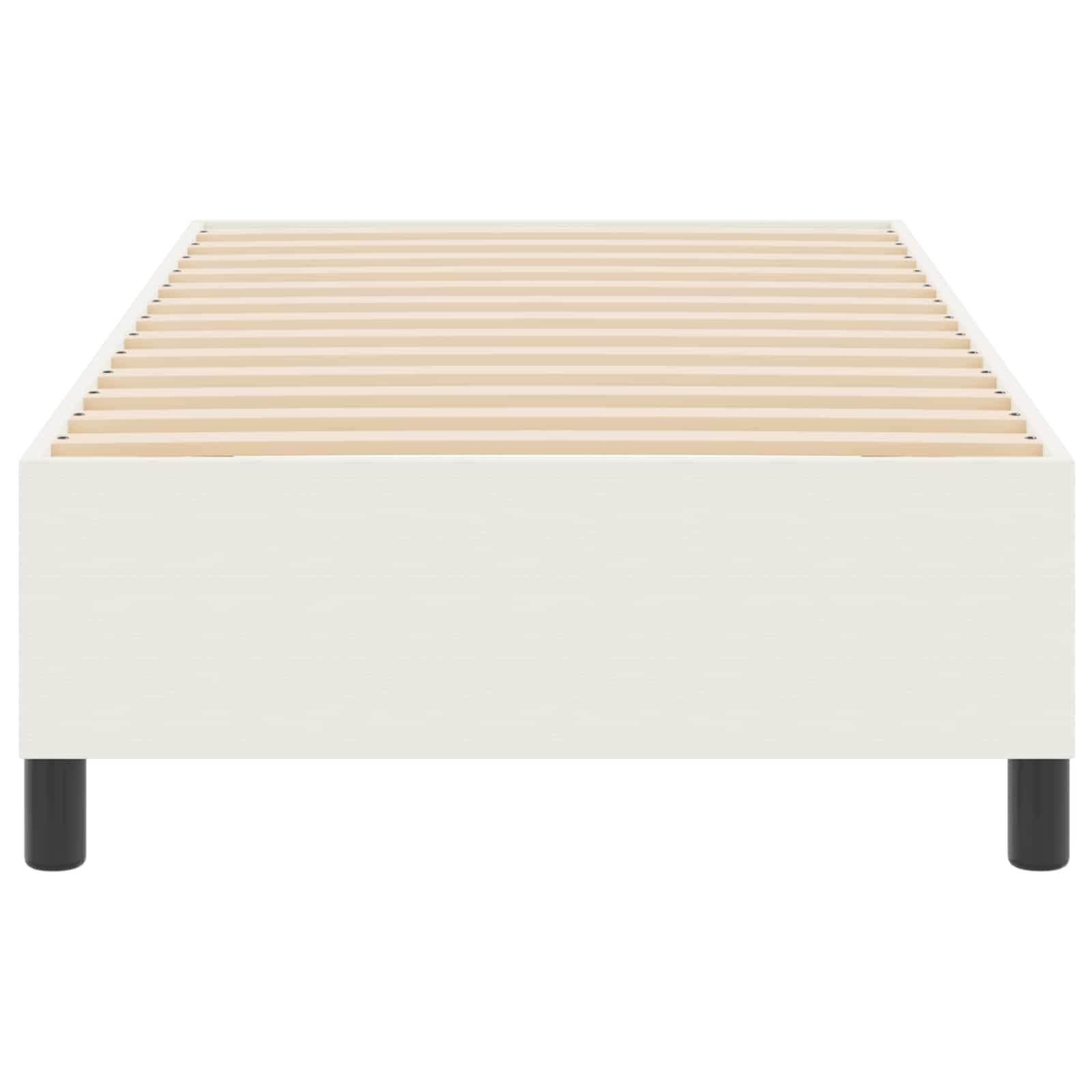 Cadre de lit plateforme Crème 90 x 200 cm tissu - XIOS