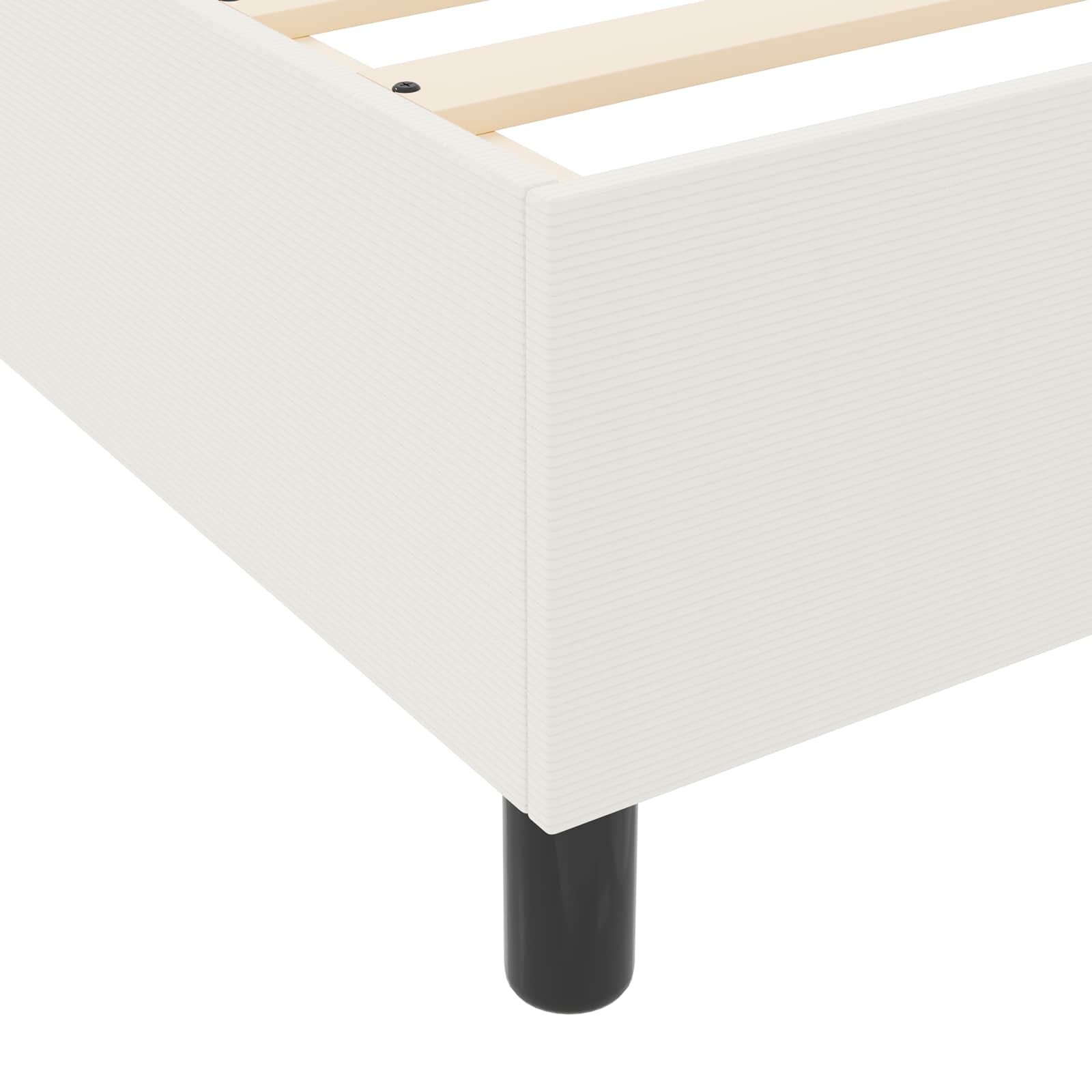 Cadre de lit plateforme Crème 100 x 200 cm tissu - XIOS