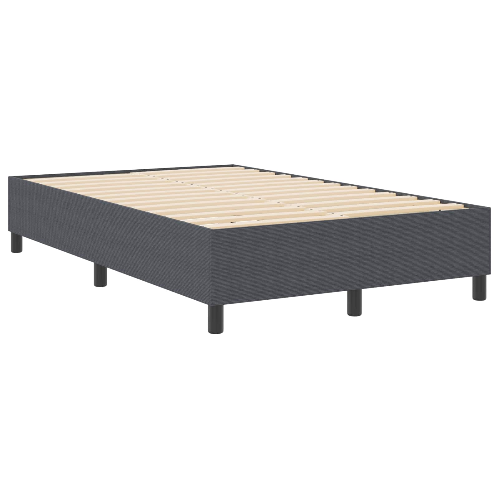 Cadre de lit plateforme Gris foncé 120 x 190 cm tissu - XIOS
