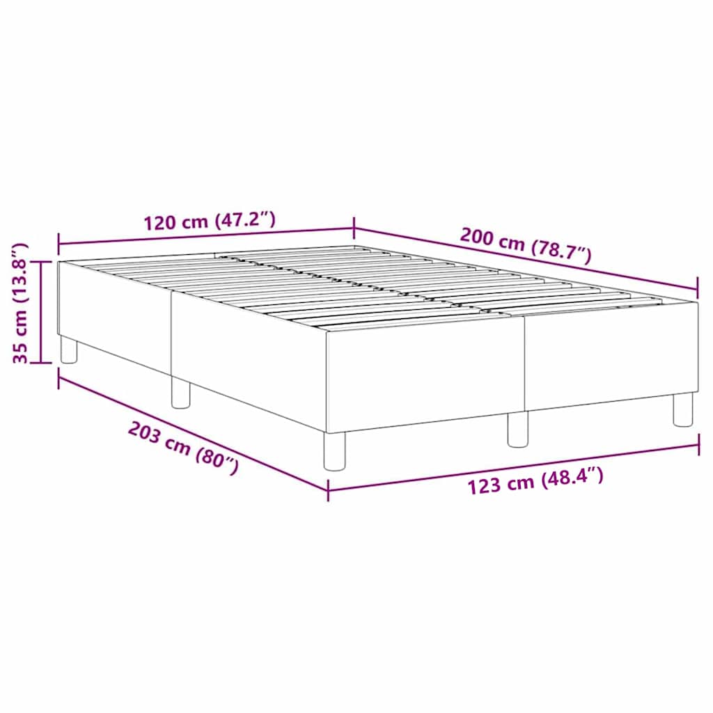 Cadre de lit plateforme Crème 120 x 200 cm tissu - XIOS