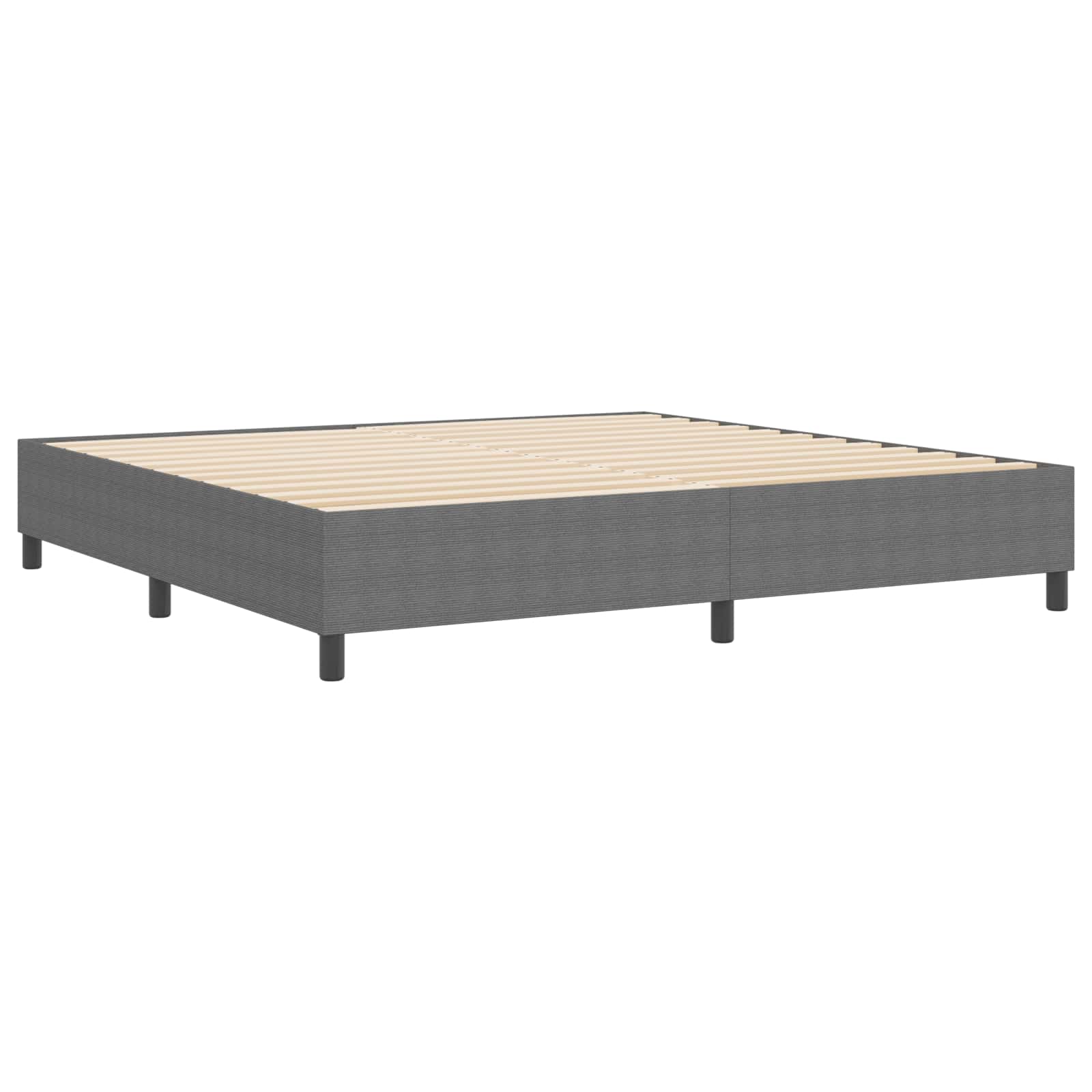 Cadre de lit plateforme Gris clair 200 x 200 cm tissu - XIOS