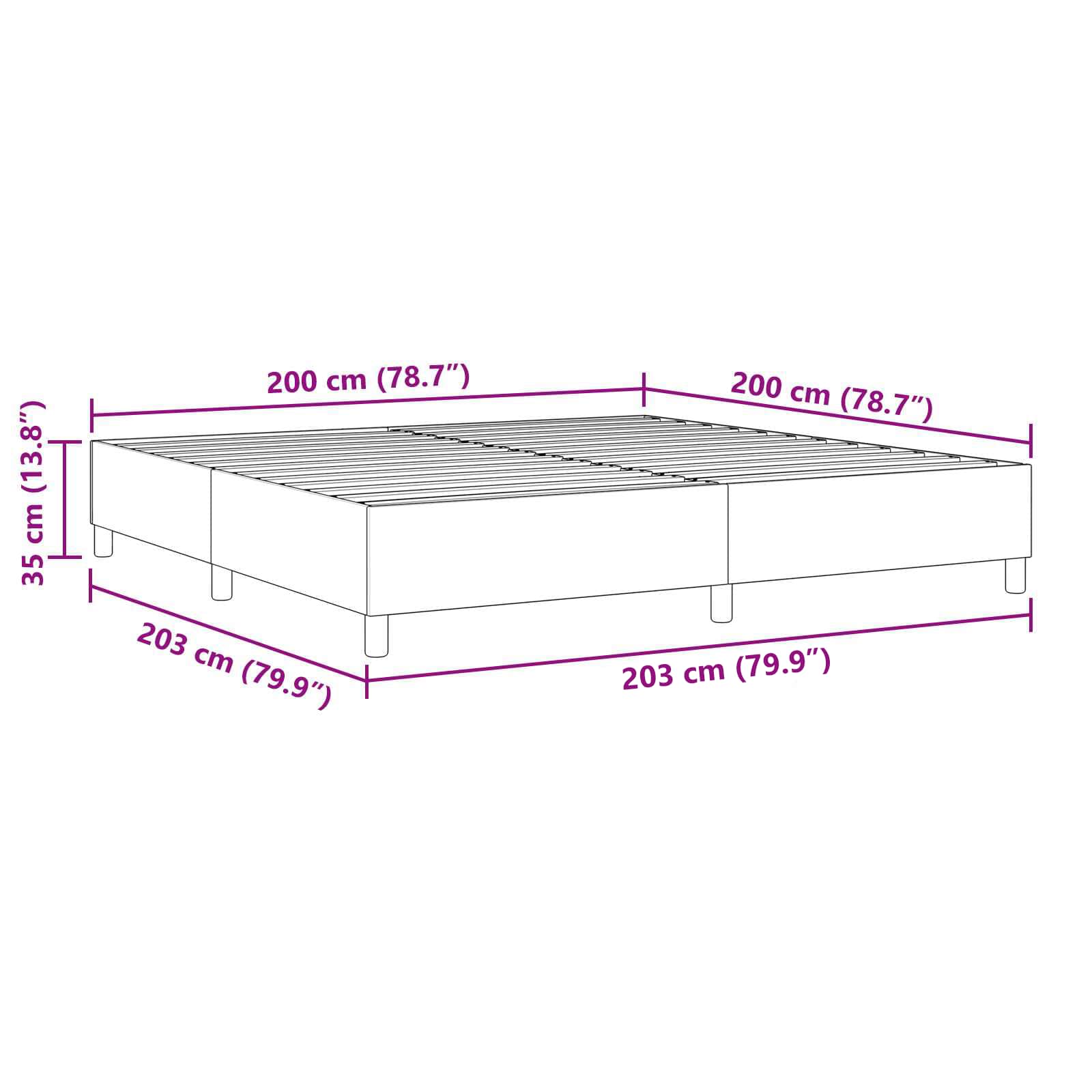 Cadre de lit plateforme Gris clair 200 x 200 cm tissu - XIOS