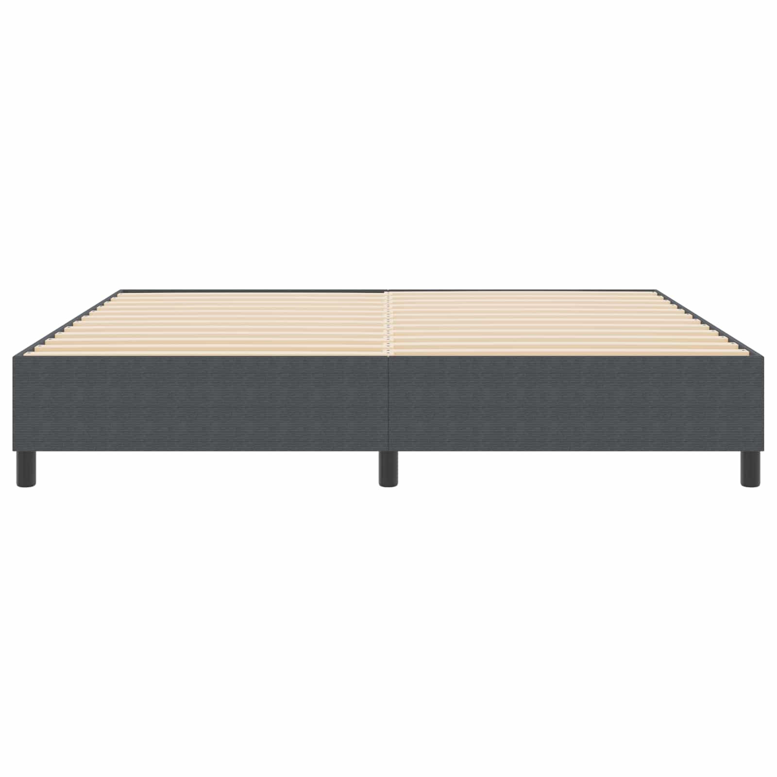 Cadre de lit plateforme Gris foncé 200 x 200 cm tissu - XIOS