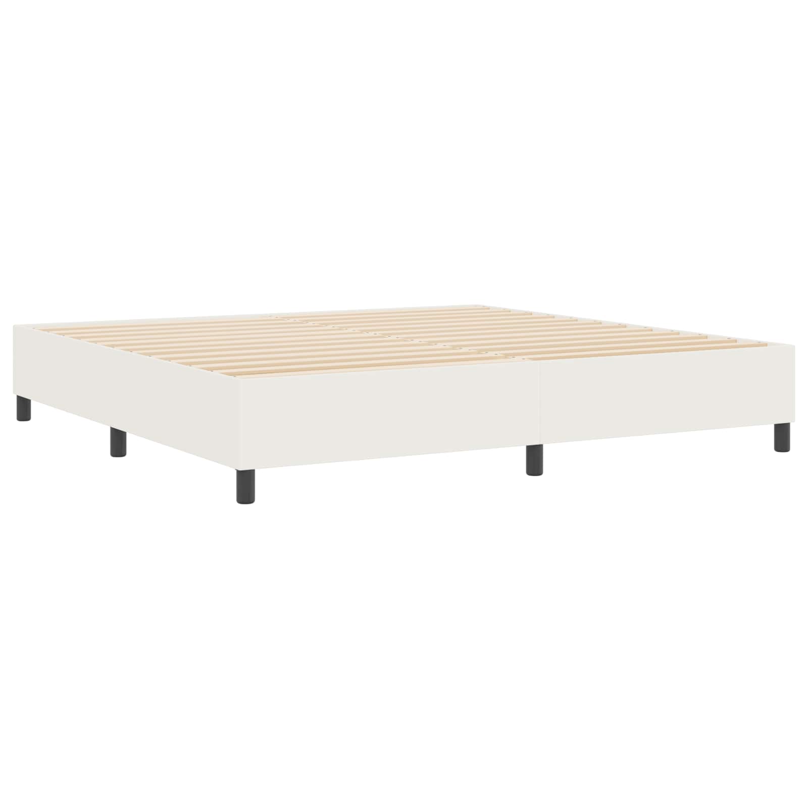 Cadre de lit plateforme Crème 200 x 200 cm tissu - XIOS