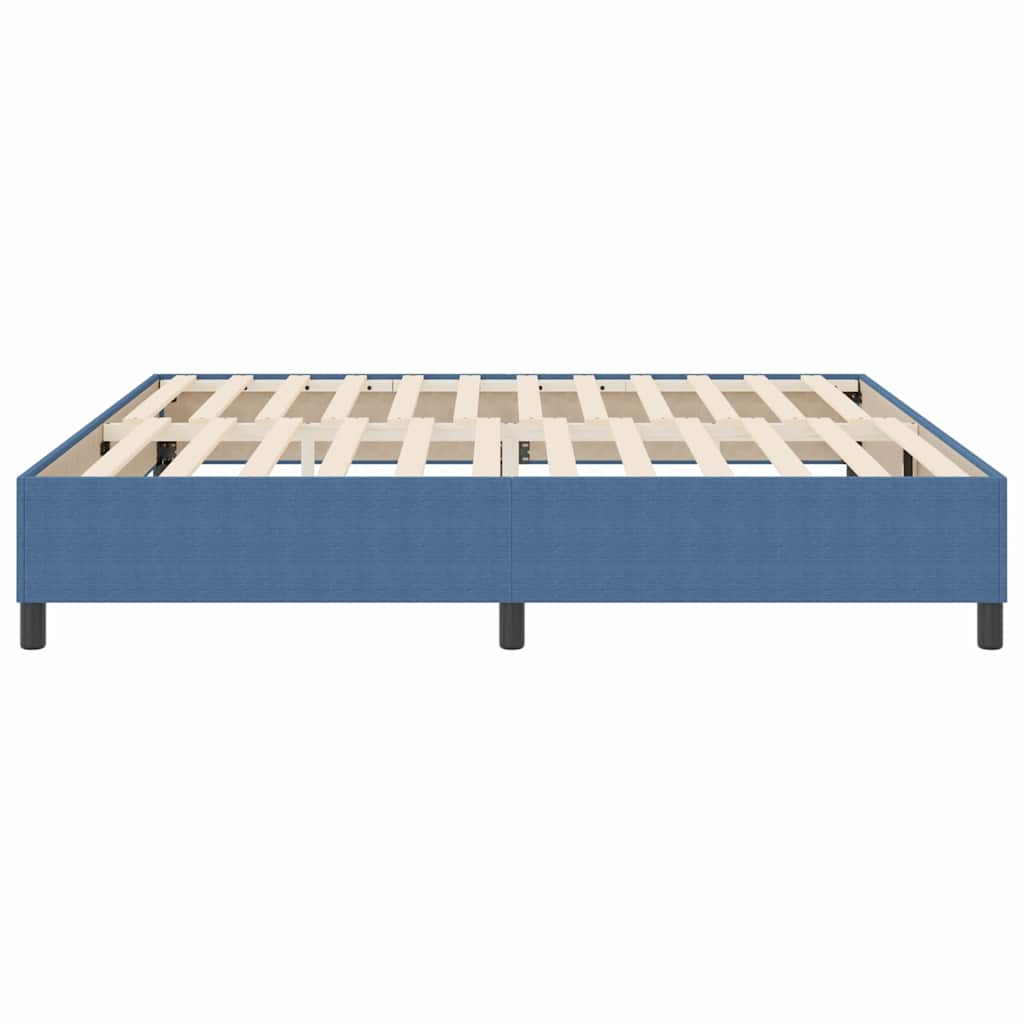 Lit à ressorts Bleu 200 x 200 cm Tissu en velours côtelé - XIOS