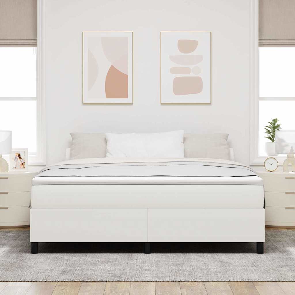 Lit à ressorts Crème et Blanc 180 x 200 cm - XIOS