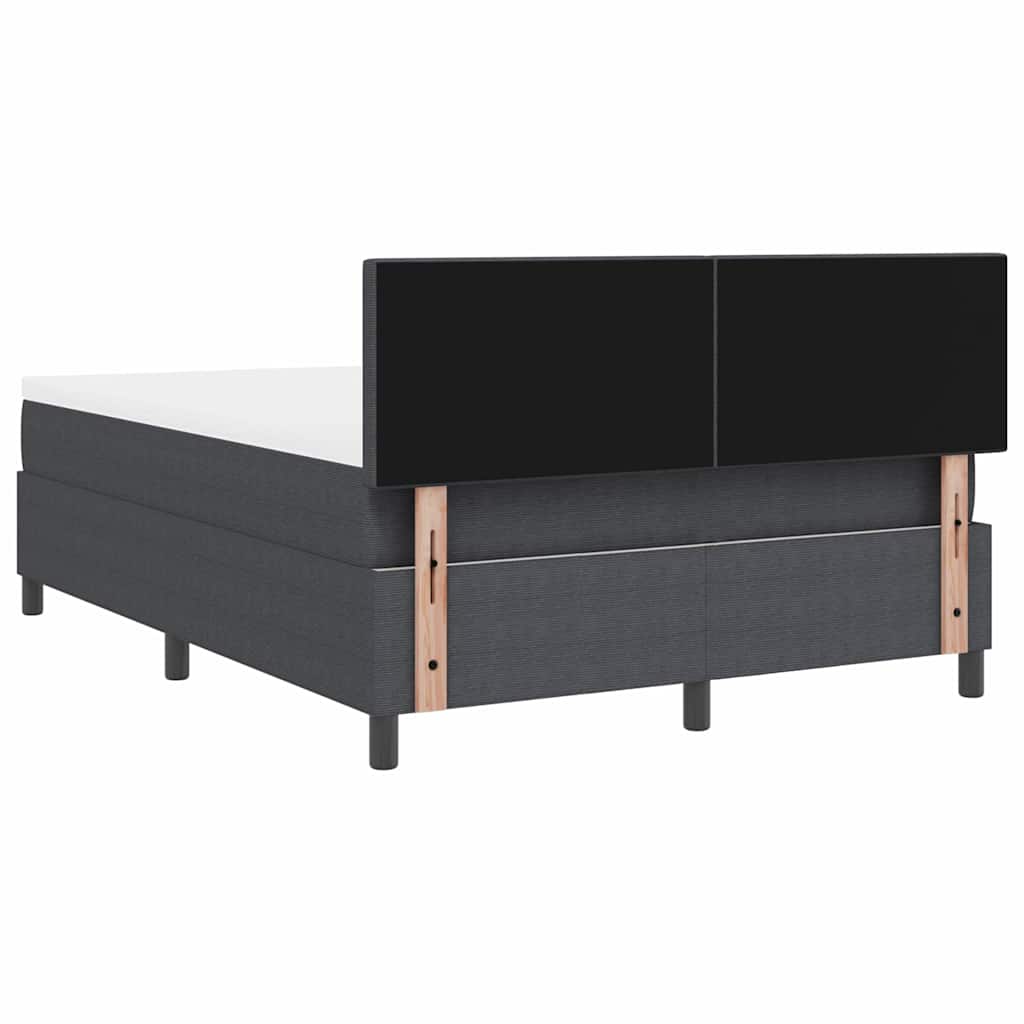 Lit à ressorts Gris foncé et blanc 160 x 200 cm - XIOS