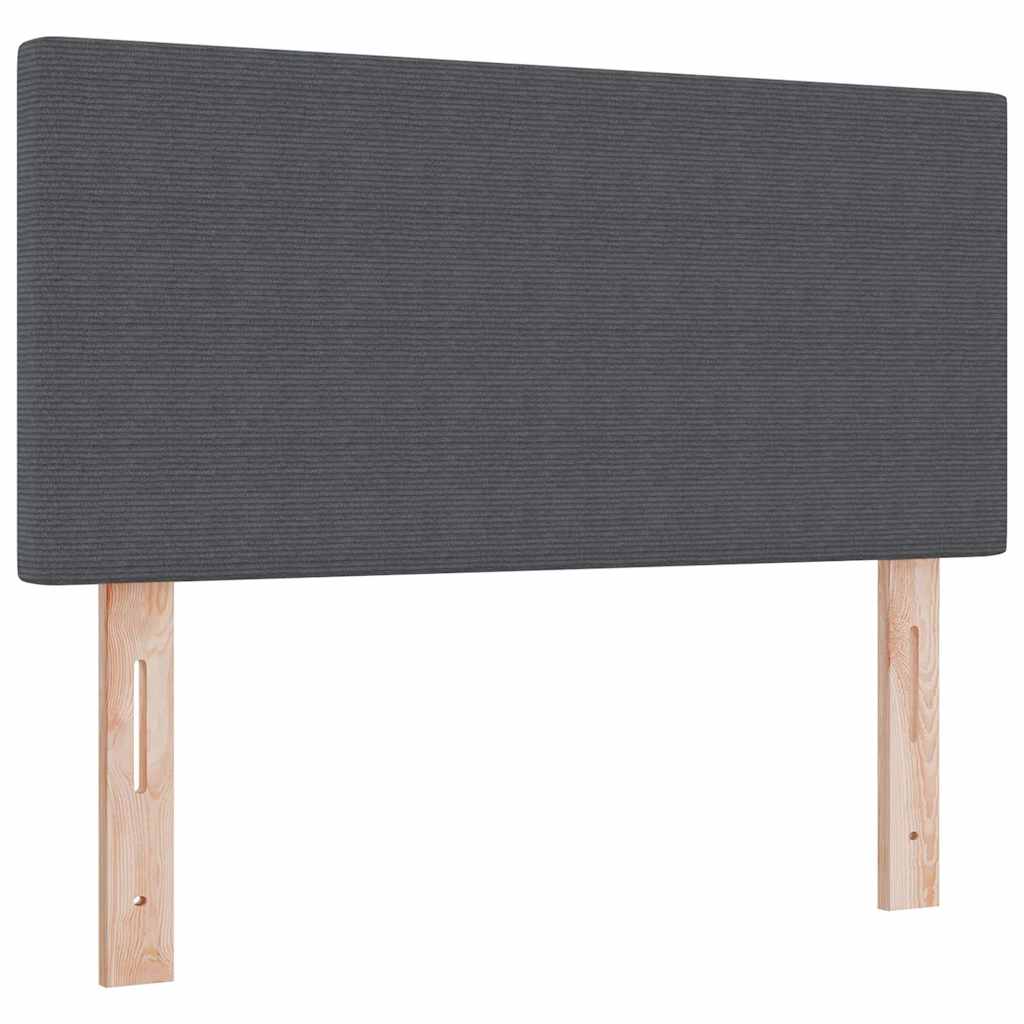 Lit à ressort LED Gris foncé et blanc 80 x 200 cm