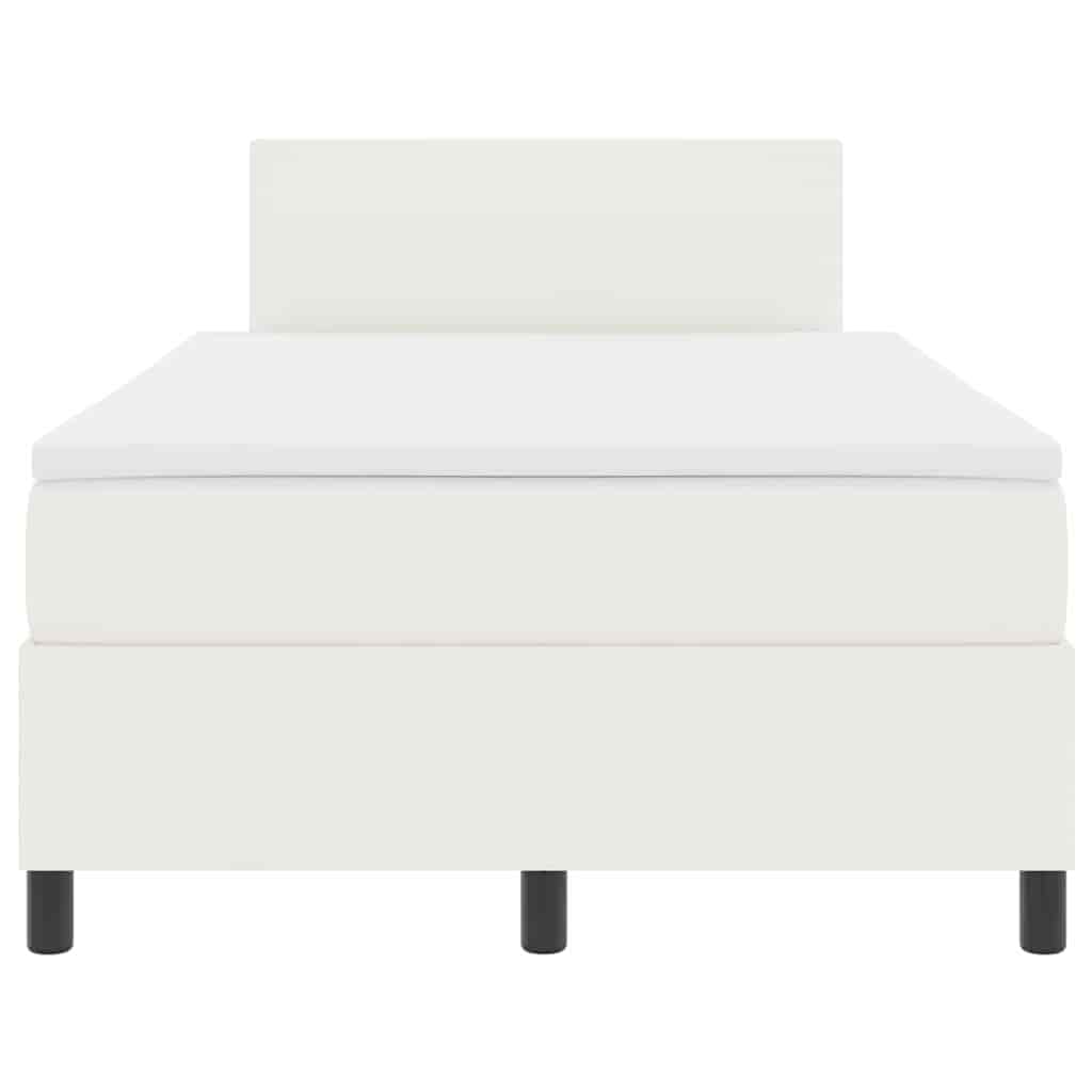 Lit à ressort LED avec tête de lit Crème et Blanc 120 x 190 cm - XIOS