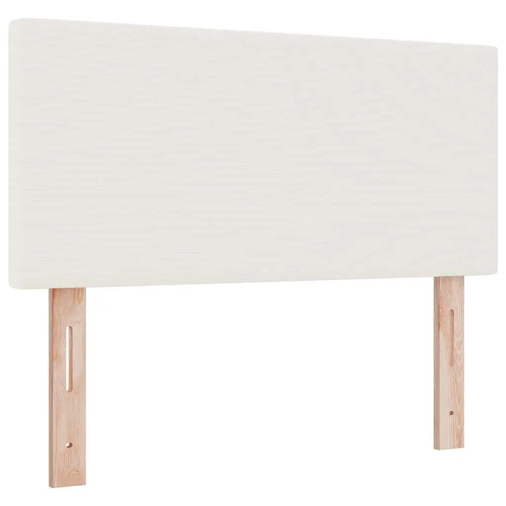 Lit à ressort LED avec tête de lit Crème et Blanc 120 x 200 cm - XIOS