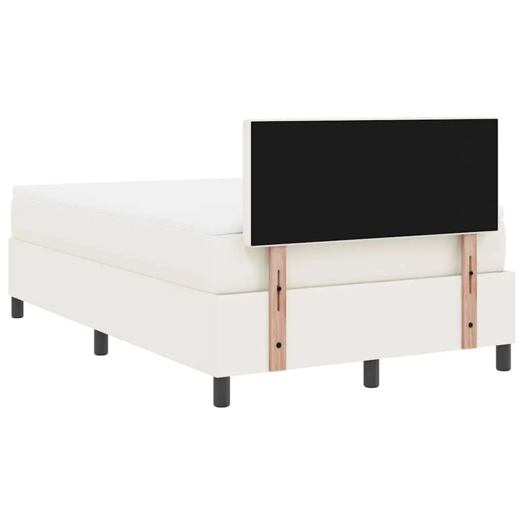 Lit à ressort LED avec tête de lit Crème et Blanc 120 x 200 cm - XIOS