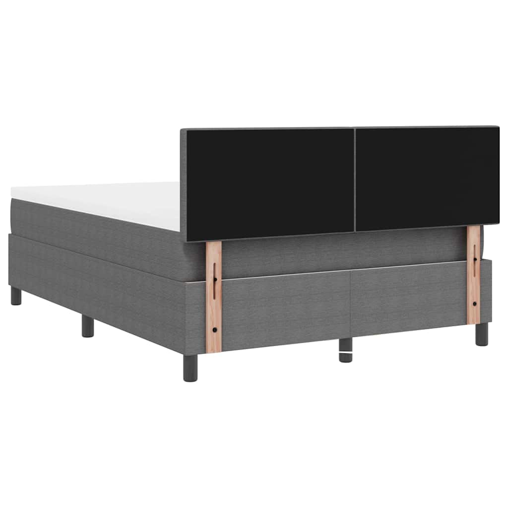 Lit à ressort LED Gris clair et blanc 140 x 190 cm - XIOS