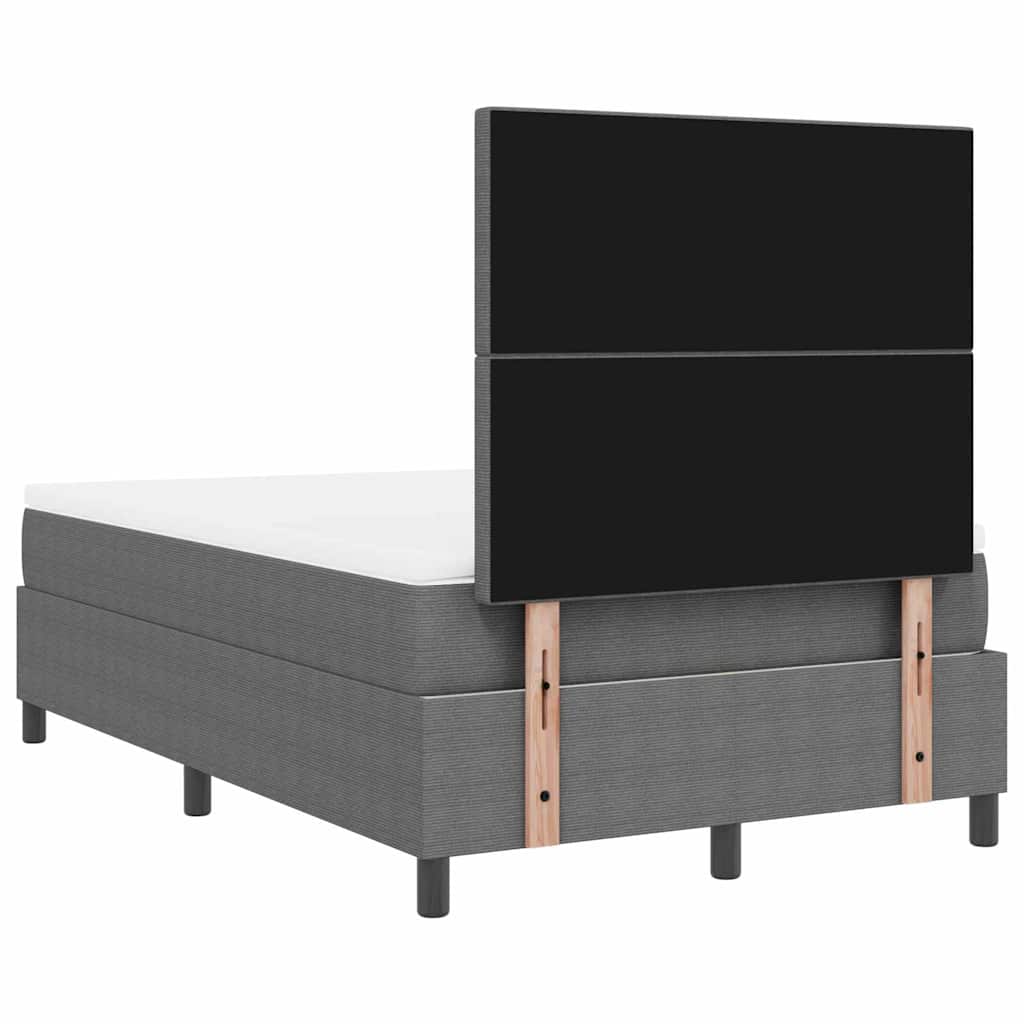 Lit à ressort LED Gris clair et blanc 120 x 190 cm - XIOS