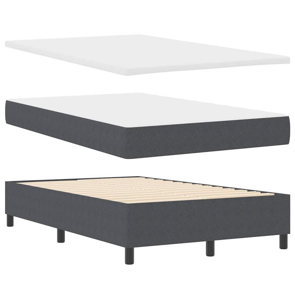 Lit à ressort LED Gris foncé et blanc 120 x 190 cm - XIOS