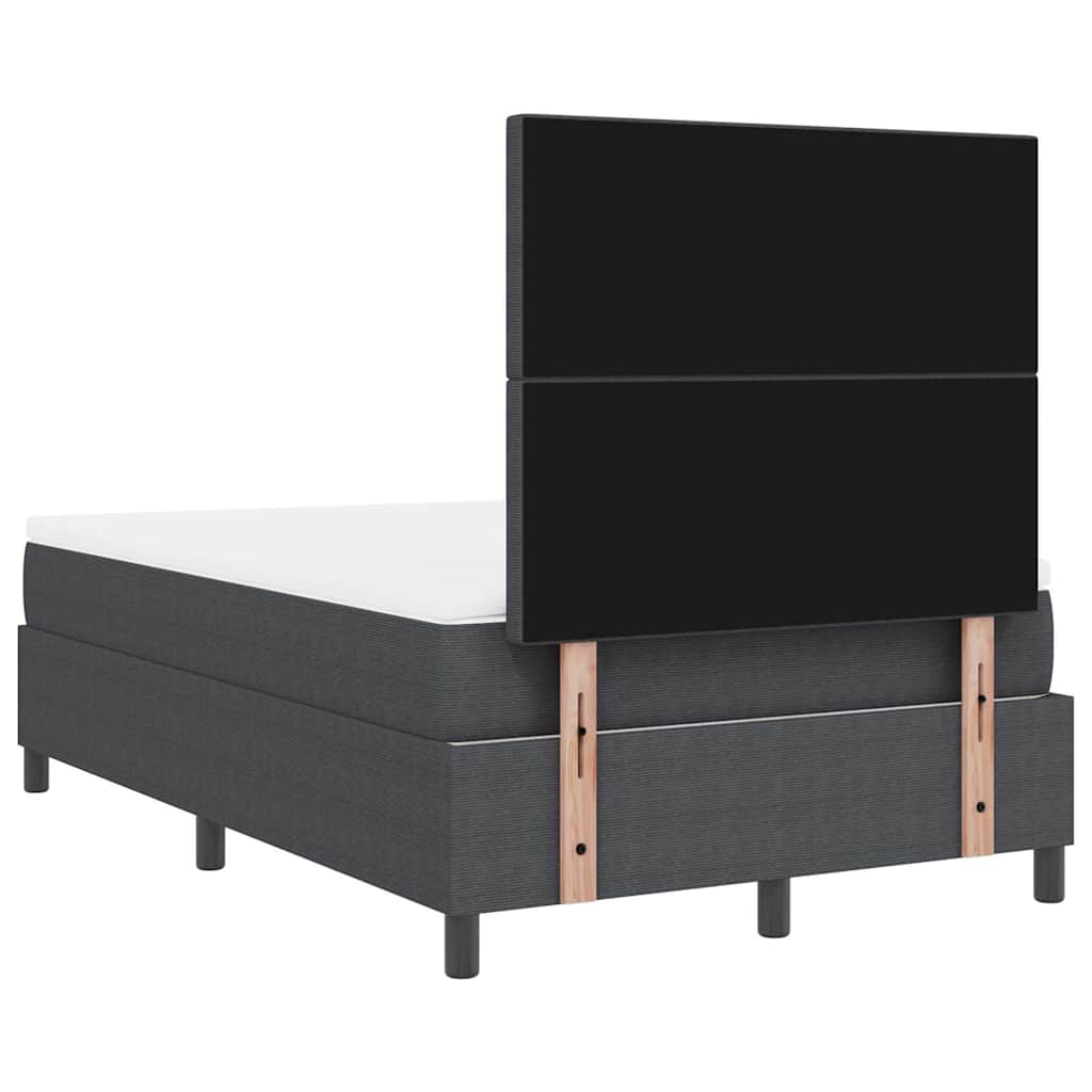 Lit à ressort LED Gris foncé et blanc 120 x 190 cm - XIOS