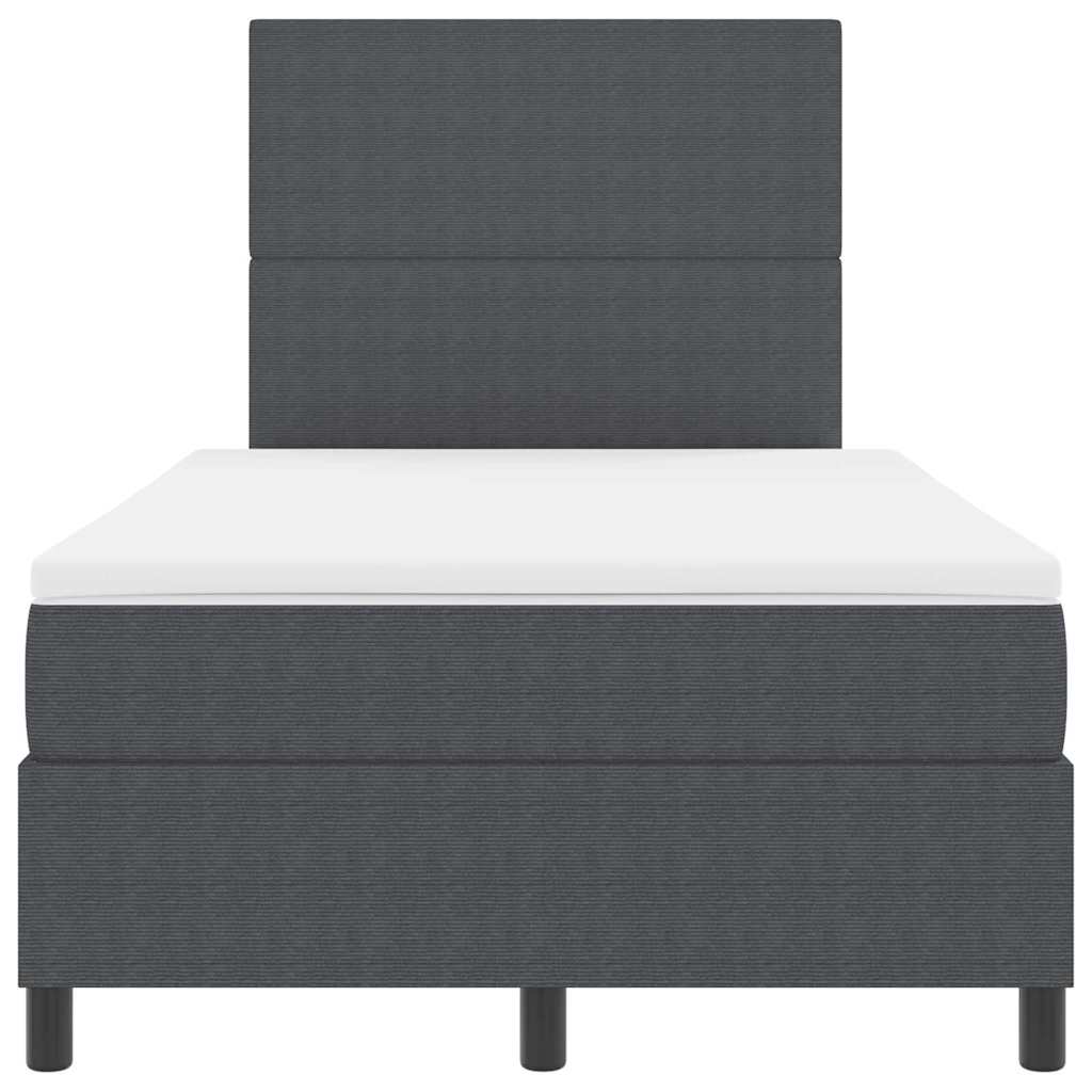 Lit à ressort LED Gris foncé et blanc 120 x 190 cm - XIOS