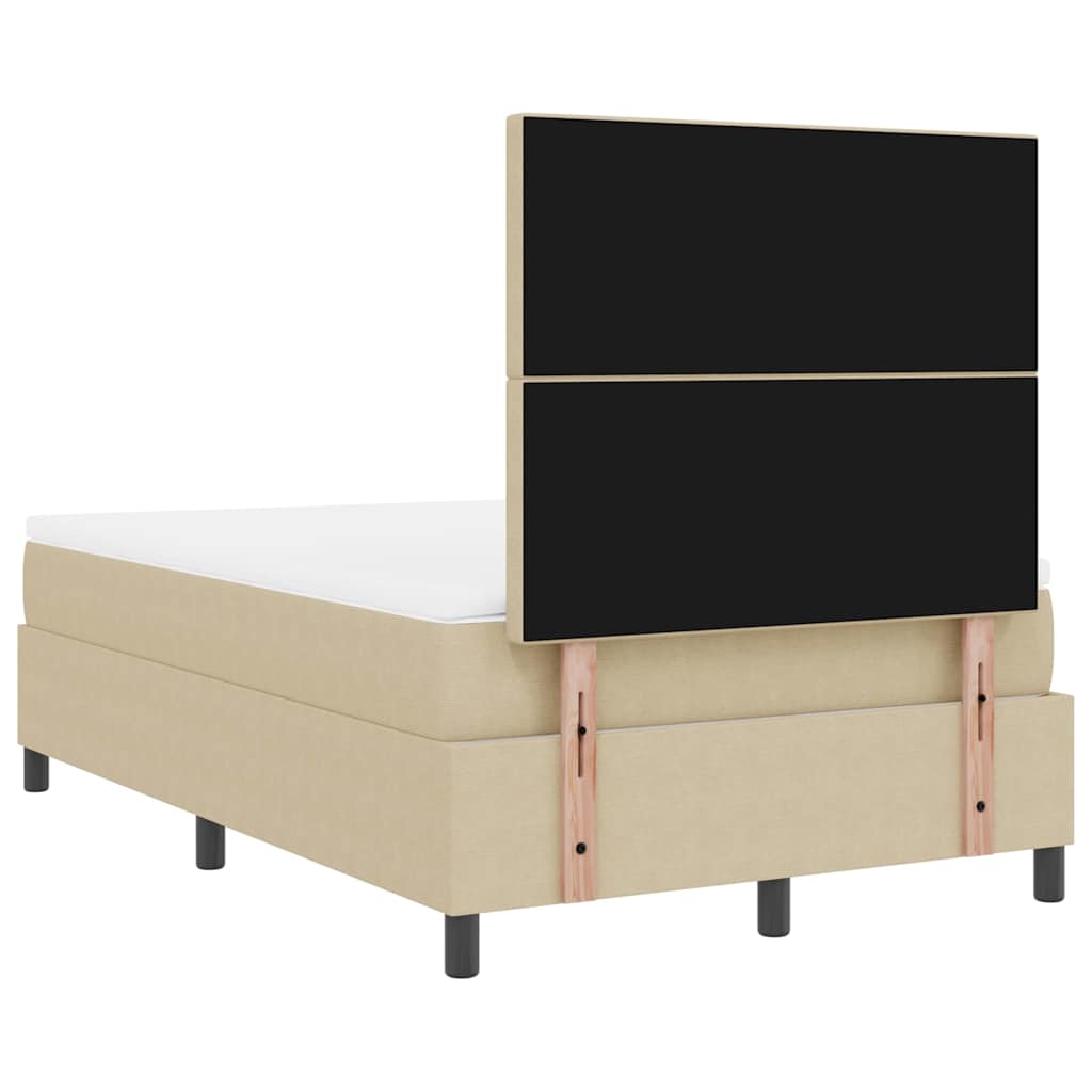 Lit à ressort LED Gris clair et blanc 120 x 190 cm - XIOS