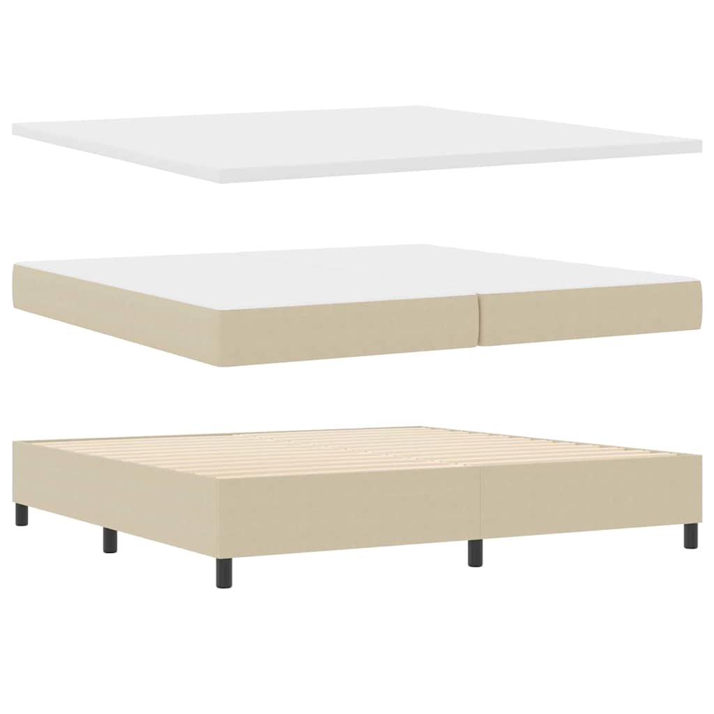 Lit à ressort LED Gris clair et blanc 200 x 200 cm - XIOS