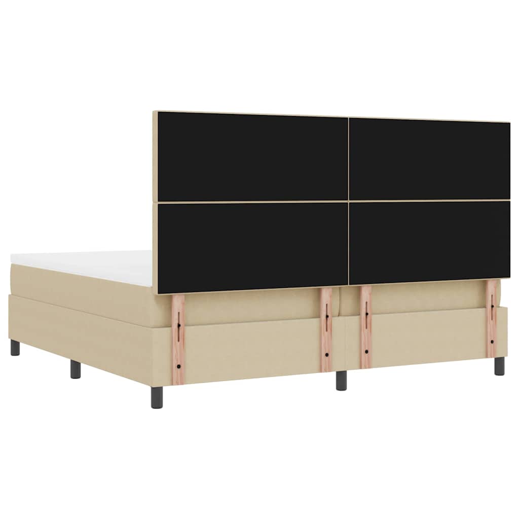 Lit à ressort LED Gris clair et blanc 200 x 200 cm - XIOS