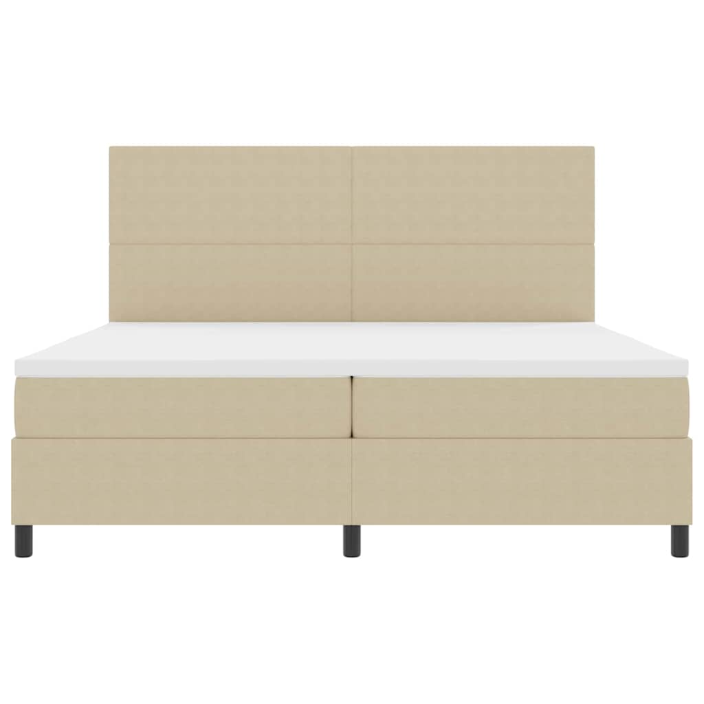 Lit à ressort LED Gris clair et blanc 200 x 200 cm - XIOS