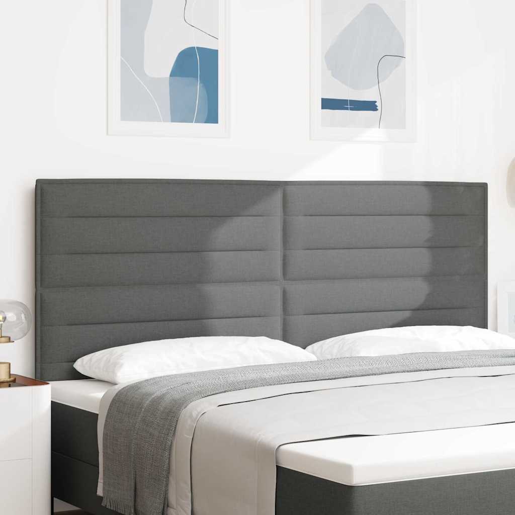 Tête de lit avec tête de lit Gris foncé 200 cm Cuir synthétique - XIOS