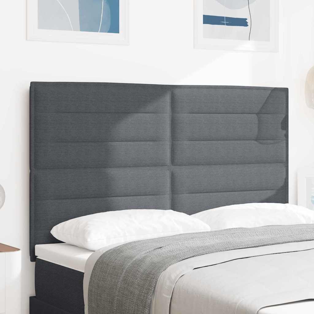 Tête de lit avec tête de lit Gris foncé 160 cm Cuir synthétique - XIOS