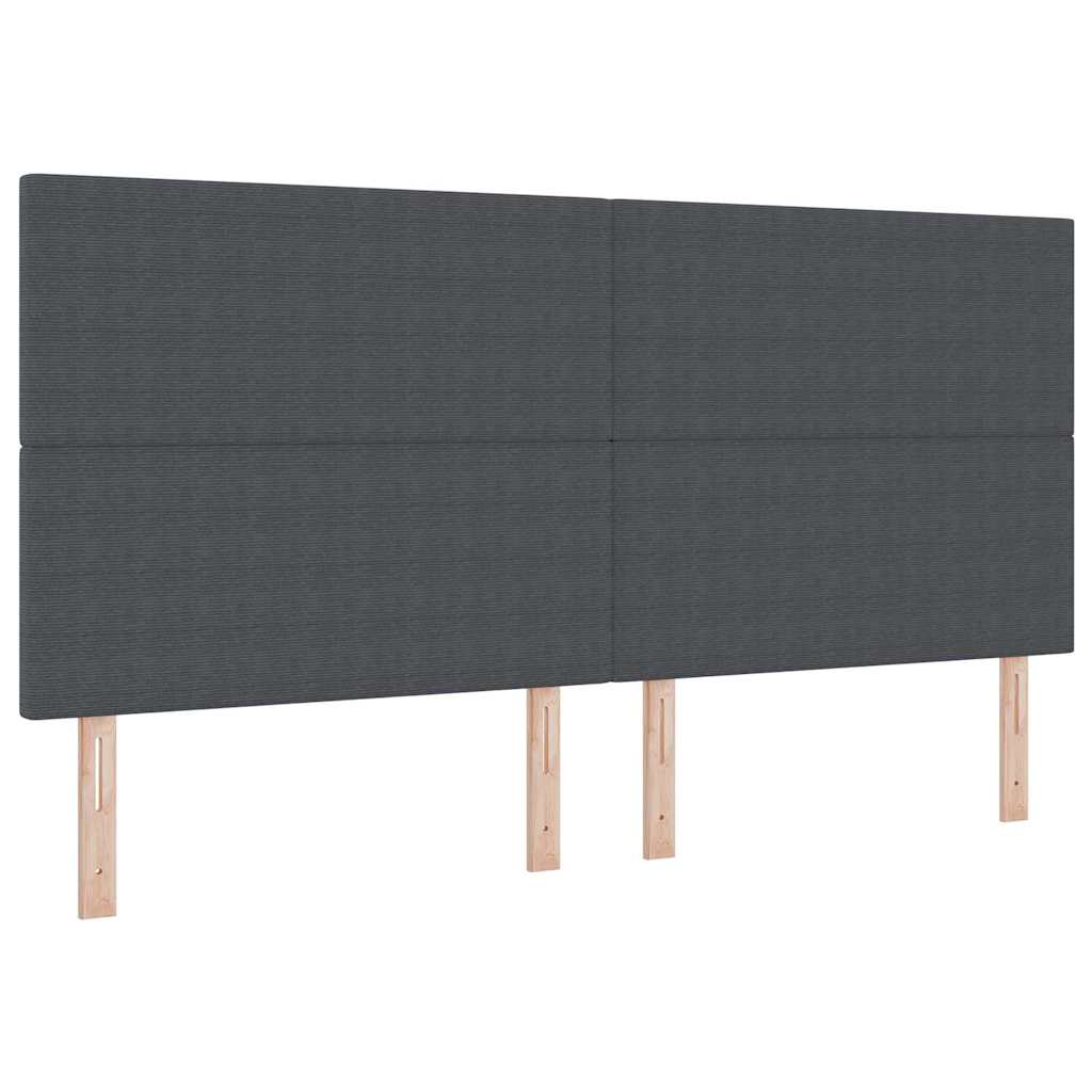 Tête de lit avec tête de lit Gris foncé 200 cm Cuir synthétique - XIOS
