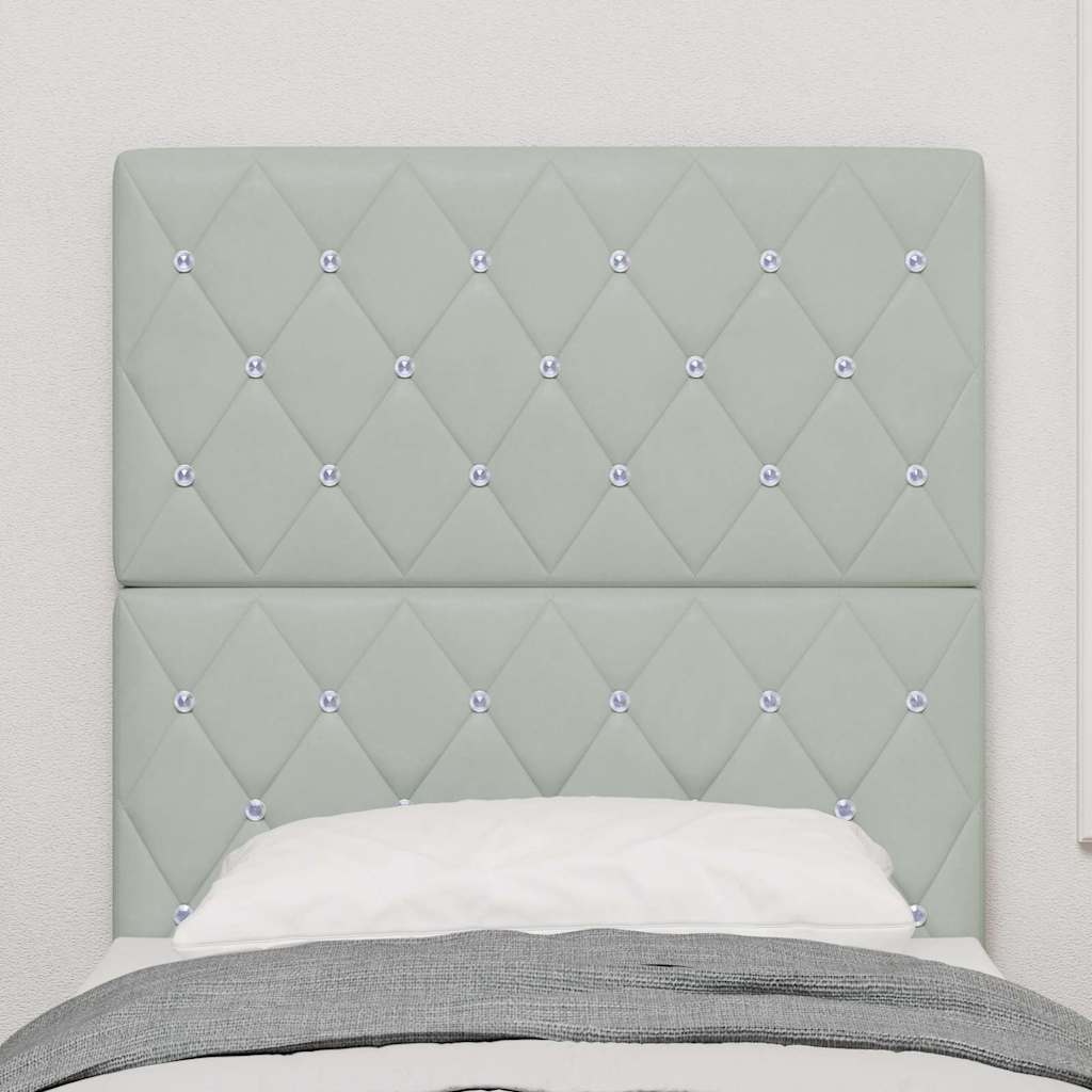 Tête de Lit en Velours Argyle Gris clair 80 cm Velours - XIOS